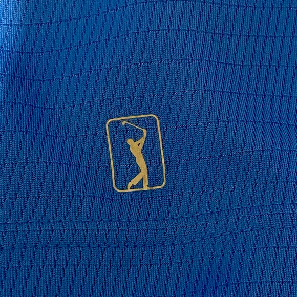 PGA Tour mens golf polo shirt Sz XL Blue 100% polyester - Picture 3 of 4